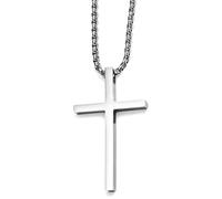 Millennials In Motion Contemporary Cross Pendant Necklace, One Size, Silver, No Gemstone