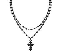 Millennials In Motion Gothic Moon Choker Goth Layered Witch Necklace for Women Crescent Witchy Celestial Jewelry