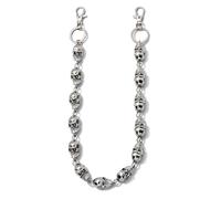 Millennials In Motion Pants Chain Side Belt, Silver Skull, One size