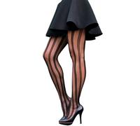 Millennials In Motion Patterned Tights, Pinstripe, One size