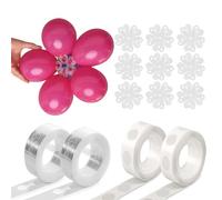 Millennium 14 Pcs Balloon Arch Tape Kit with 2 Balloon Arch Strips,2 Glue Dots & 10 Balloon Flower Clips for Birthday Party Decorations
