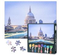 Millennium Bridge Puzzles for Adults 1000 Pieces, St Paul's Cathedral Jigsaw Puzzles, Adult Puzzle for Adults, Educational Fun Games or Toys for Elders Friends 20X27 INCH