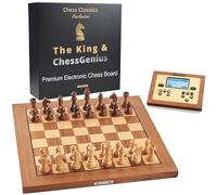 MILLENNIUM Chess Classics Exclusive - Timelessly elegant wooden chess computer with piece recognition & LED move display directly on the board, 2 chess programs and fully automatic game levels