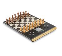 MILLENNIUM ChessGenius Pro Wood Edition Chess Computer - Elegant Wood Look with Real Wood Figures, User-friendly Operation, Mobile and Versatile, Ideal for Hobby Players with AI Learning Functions