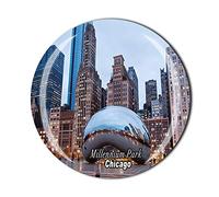 Millennium Park Chicago USA Fridge Magnet Souvenir Gift Decor Magnetic Sticker Collection