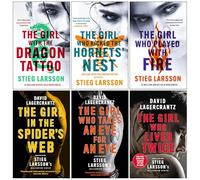 Millennium Series 6 Books Collection Set By Stieg Larsson & David Lagercrantz(The Girl With The Dragon Tattoo,Who Played With Fire,Kicked The Hornets Nest,In The Spider's Web and More)