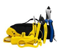 Miller FTTX Flat Drop End Prep Kit - All-In-One Fiber Optic Portable Set for Professional Electricians, Technicians, and Installers