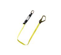Honeywell Miller H100 Single Shock Absorbing Lanyard Rebar Hook, Yellow, Lightweight, Cost Effective, Rated to 140 kg, 1.8m Length, Well Suited for Construction/Utilities/Railway, H1SLRHEU