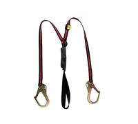 Miller H500 Arc Flash Twin Leg Lanyard FPLARCM-TEU, Length 1.8m, Protected Label Pouch, Energy Absorber, Suitable for Rail/Utilities/Construction