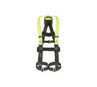 Miller H500 Full Body Construction Harness Industrial Standard IS1 with Mating Leg Buckles, Auto Clip Chest Buckles, Back D-Ring, Rated 140 Kg, Citrus Green, Size 2, 1036090