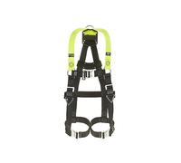 Miller H500 Full Body Construction Harness IS4 Model with Auto Quick-Release Leg Buckles, Back & Front D-Rings, Embedded RFID Tag, Rated 140 kg, Size 2, 1036110