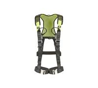 Miller H500 Full Body Harness IC7 Model with Back D-Ring, 2 Front Web Loops, Auto Quick-Release Leg Buckles, Auto Clip Chest Buckles, Lightweight, Suitable for Construction, Size 2, 1036086