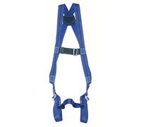 Miller Titan 1P Full Body Fall Arrest Harness with Dorsal D Ring, Fast Release Buckles, Adjustable Legs Straps, Blue, Universal Size, 1011890