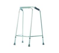 Millercare Ultra Lightweight Aluminium Walking Frame - Height Adjustable Mobility Aid with Non-Slip Ferrules & Ergonomic Hand Grips - Sturdy Folding Frame for Elderly & Disabled | No Wheels, Medium