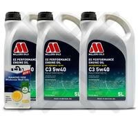 Millers EE Performance C3 5W40 15 Litre 15L Fully Syn Engine Oil + 5L SCREENWASH