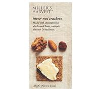 Miller's Harvest Three-Nut Crackers 125g - Pack of 6