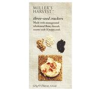 Miller's Harvest Three-Seed Crackers 125g - Pack of 6
