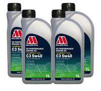 Millers Oils 5W40 Fully Synthetic Engine Oil Millers Ee Performance 5W 40 C3 4X1L