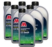 Millers Oils 5W40 Fully Synthetic Engine Oil Millers Ee Performance 5W 40 C3 6X1L