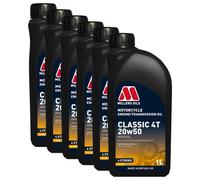 Millers Oils Classic 4T 20W-50 Mineral Motorcycle Engine Oil Api Sg, Sf, Se 6X1L