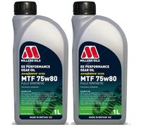 Millers Oils EE Performance MTF 75W80 GL4 GL5 Fully Synthetic Gear Oil, 2 Litres