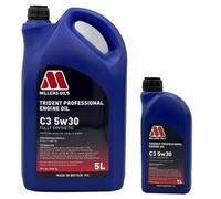 Millers Oils Trident Professional C3 5W-30 5W30 Fully Synth Engine Oil 6 Litres