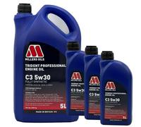 Millers Oils Trident Professional C3 5W-30 5W30 Fully Synth Engine Oil 8 Litres