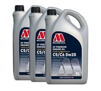 Millers Oils Xf Premium 0W20 Fully Synthetic Engine Oil Acea C5/c6 - 3X5L