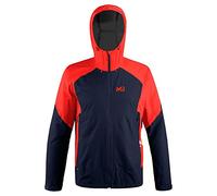 MILLET - Fitz Roy III JKT M - Men's Hardshell Jacket - Waterproof and Breathable Dryedge Membrane - Approach, Hiking, Trekking, Lifestyle - Blue/Red