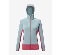 Millet Kamet Grid HD hooded fleece light blue pink women - L