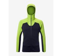 Millet Kamet Grid HD hooded fleece lime green navy blue - S