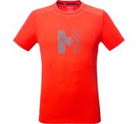 Millet - Lightweight, breathable mountaineering T-shirt - Kamet Map SS M Paprika for Men in Recycled Polyester - Size M - Orange Orange M