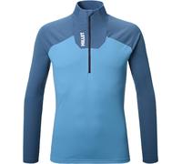 Millet - Lightweight, breathable mountaineering T-shirt - Kamet Zip LS M Coronet Blue Saphir for Men in Recycled Polyester - Size M Blue M