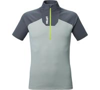 Millet - Lightweight, breathable mountaineering T-shirt with half-zip collar - Kamet Zip SS M Granite Tarmac for Men in Recycled Polyester - Size L - Grey Grey L