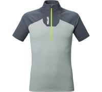 Millet - Lightweight, breathable mountaineering T-shirt with half-zip collar - Kamet Zip SS M Granite Tarmac for Men in Recycled Polyester - Size M - Grey Grey M