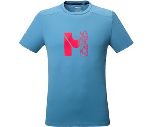 Millet - Lightweight, breathable short-sleeved mountaineering T-shirt - Kamet Map SS M Coronet Blue for Men in Recycled Polyester - Size L Blue L