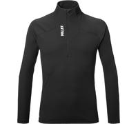 Millet - Lightweight, breathable stretch mountaineering T-shirt with half-zip stand-up collar - Kamet Zip LS M Black for Men in Recycled Polyester - Size L Black L