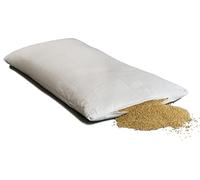 Millet Pillow 40 x 80 cm White with Organic Millet Bowls Dirket Filled
