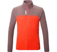 Millet - Stretch fleece jacket with zip Polartec® - Ubic Lightgrid Jkt M Pepper Paprika for Men in Recycled Polyester - Size L - Orange Orange L