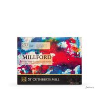 Millford Watercolour Paper Block 100% Cotton 300gsm 9x12in 20 Sheets Cold Pre...