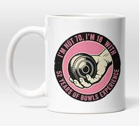 Millhouse Prints Bowls Experience Lawn Bowls Theme, Birthday Gift, Funny Bowling Present, Ceramic Mug, 11 Fluid Ounces, White, Dishwasher and Microwave Safe,