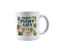 MILLHOUSE PRINTS Crazy Plant Lady Coffee Mug - Funny Plant Lover Gift - 11 oz Ceramic Mug