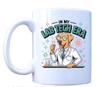 Millhouse Prints in My Lab Tech Era Mug - Funny Laboratory Coffee Cup - Science Labrador Dog Humor for Technicians