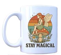 MILLHOUSE PRINTS Stay Magical Mug - Whimsical Fairy Coffee Cup - Fantasy Fairycore Forest Drinkware with Retro Vibes