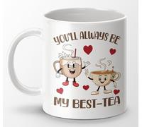 MILLHOUSE PRINTS You’ll Always Be My Best-Tea Mug - Cute Friendship 11 oz Mug for Tea Lovers