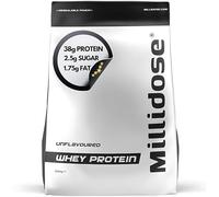 Millidose 1kg unflavoured Protein Powder - unflavoured whey Protein Powder Perfect for a high Protein Shake or Snack - whey Nutrition for Building Muscle - 38g of Protein per Serving
