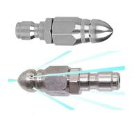 Millie (2 Sets Pressure Washer Sewer Jetter Nozzle with Stainless Steel, Mini Compact Durable Sewer Jet Nozzle,Pressure Drain Jetter Hose Nozzle,1/4'' Quickly Connector, 5000 PSI