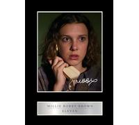Millie Bobby Brown Eleven Stranger Things Pre Printed Signature Signed Mounted Photo Display #2 Printed Autograph Picture 10x8 Inch Mount