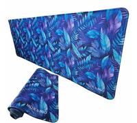 Millie & Boo Mouse Mat - 80cm x 30cm Non-Slip Easy Glide Mouse Pad Desk Organiser - 2mm Thickness, Ideal for Women Working from Home (Purple Leaf)