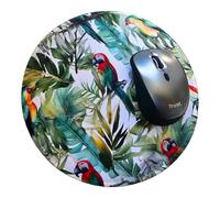 Millie & Boo Non-Slip Microfibre Mouse Mat - 22cm Diameter, 2mm Thick, Perfect Mouse Pad & Desk Organiser for Women Working from Home… (Tropical Birds)